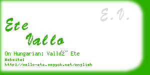 ete vallo business card